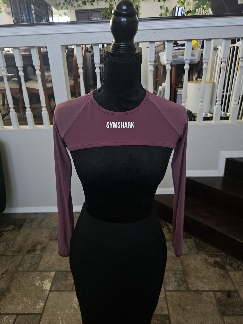 Gymshark Plum Long-Sleeve Super Crop Top S